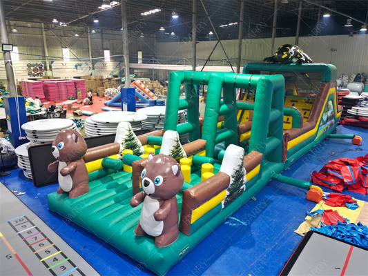 Гигантский надувной батут с горкой, полоса препятствий, надувная игра, полоса препятствий, батутный парк для детей и взрослых