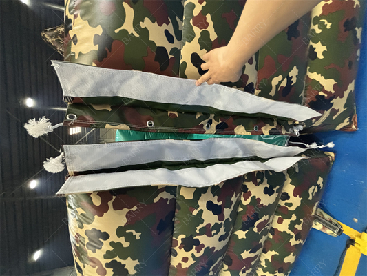 Камуфляж Надувная игра Препятствие Военное маскировочное цвет Надувный препятствие Армейский тренировочный лагерь