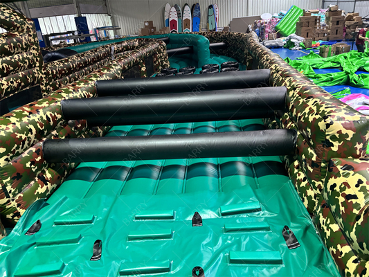 Камуфляж Надувная игра Препятствие Военное маскировочное цвет Надувный препятствие Армейский тренировочный лагерь