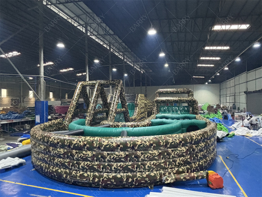 Камуфляж Надувная игра Препятствие Военное маскировочное цвет Надувный препятствие Армейский тренировочный лагерь