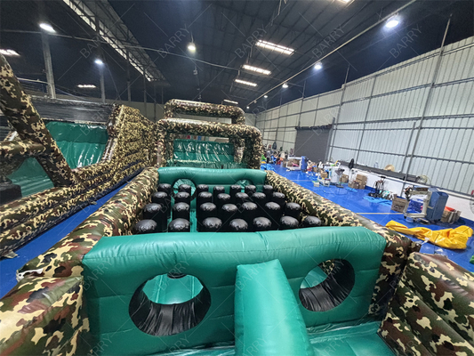 Камуфляж Надувная игра Препятствие Военное маскировочное цвет Надувный препятствие Армейский тренировочный лагерь