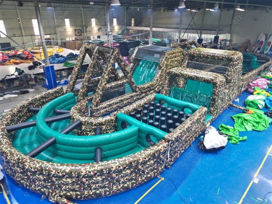 Камуфляж Надувная игра Препятствие Военное маскировочное цвет Надувный препятствие Армейский тренировочный лагерь