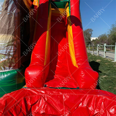 Детские динозавры скачки Дом со слайдом Кастильос Надувные дино Скачки замок со слайдом с вентилятором