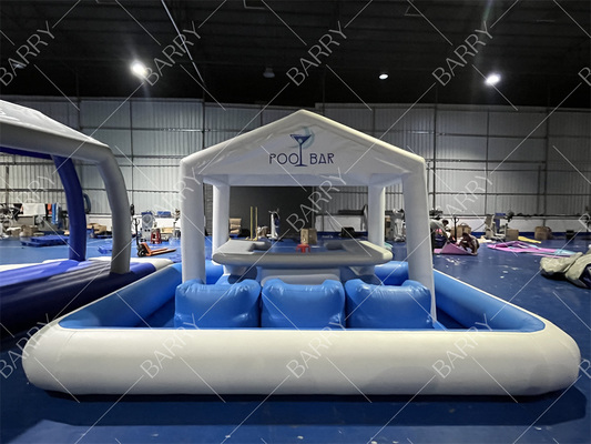 Commercial Backyard Large Superior Platform Party Floating Water Sofa Swimming Pub Inflatable Pool bar for Adult