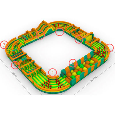 Надувная коммерческая игровая площадка с полосой препятствий, увлекательное развлечение для всех возрастов