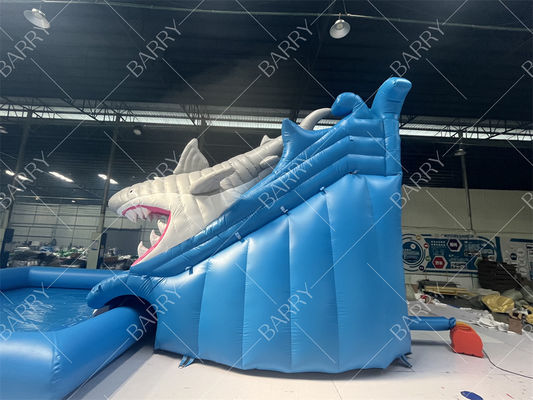 Commercial PVC New Design Inflatable Slide Swimming Pool Shark PVC Water Slide For Party