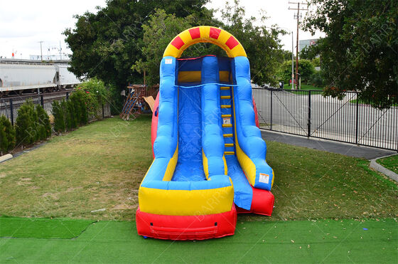 Коммерческая надувная водная горка с двумя дорожками 15 футов с большим бассейном для детей