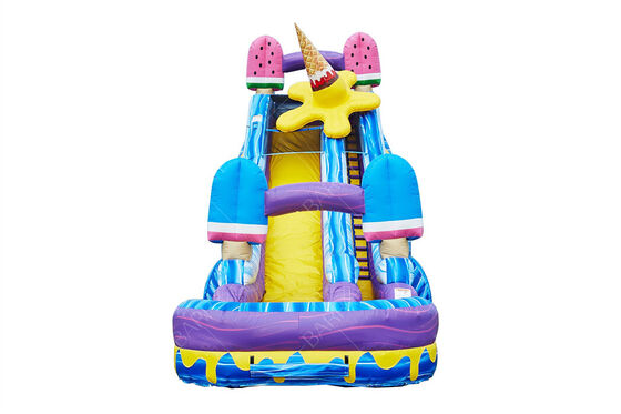 Amazing 24 ft Ice Cream Inflatable Slide Inflatable Water Slide for Sale