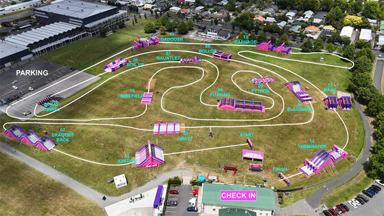 NL Большая надувная трасса с препятствиями надувная 5 км препятствия бег