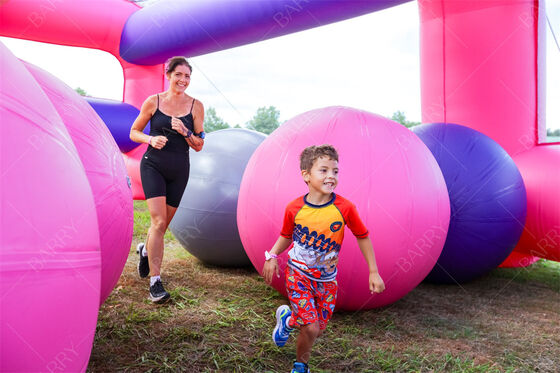 NL Большая надувная трасса с препятствиями надувная 5 км препятствия бег