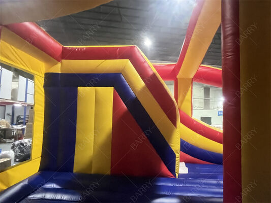 Надувной батут с горкой под брендом