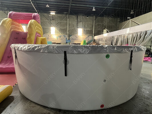 Круглый надувный бассейн с крышкой