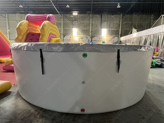 Круглый надувный бассейн с крышкой