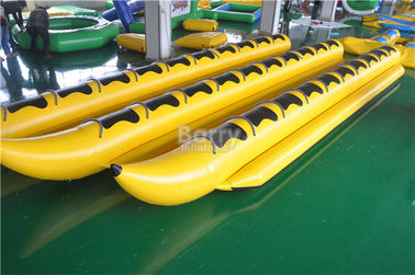 Желтые раздувные игрушки воды брезента ПВК шлюпки банана для аквапарк