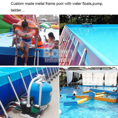 Водный бассейн железного каркаса нержавеющей стали портативный плавая оборудование игры PVC 0.9mm