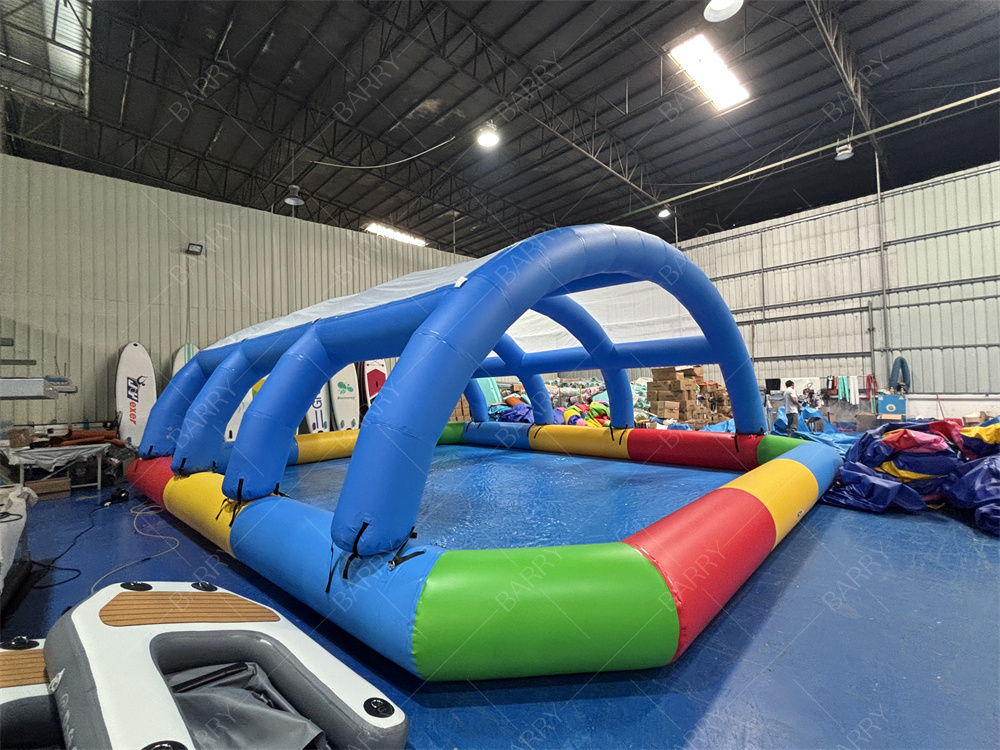 Надувной детский бассейн с крышкой 10x8x3.5 фута ПВХ