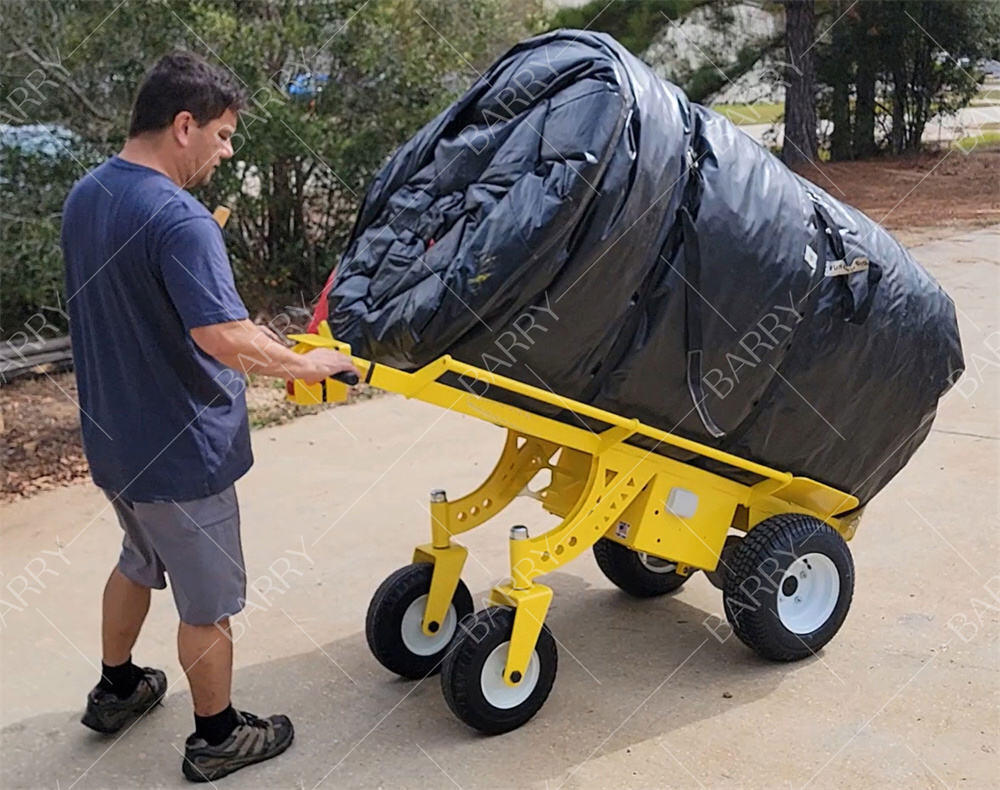 Электрическая тележка-долли с 4 колесами для тяжелых условий эксплуатации с лебедкой для подъема надувных батутов