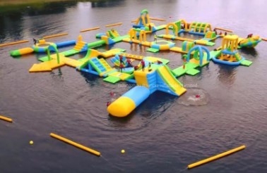 Внешний плавучий надувный аквапарк 0,9 мм ПВХ надувные водные игры