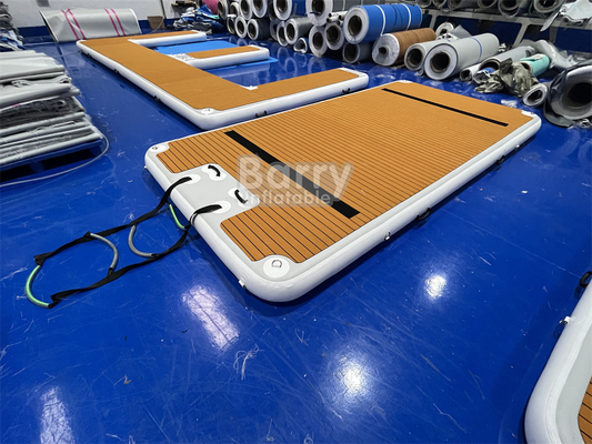 Солнечная ванна Плавание и игра Wakeboard настраиваемый цвет надувный док с тиковой отделкой и высокой вместимостью