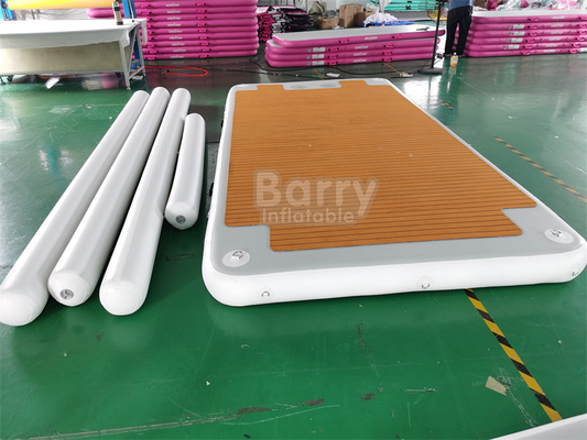 Drop Stitch PVC Wood Style Надувная плавательная платформа для лодки с бампером лодки