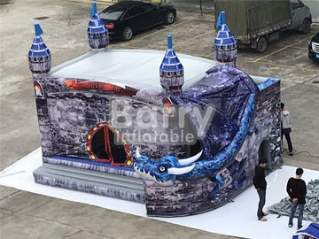замка детей ПВК 0.55мм скольжение дома прыжка коммерчески смешного раздувное комбинированное