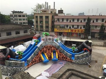 Аквапарк брезента ПВК гигантское на открытом воздухе раздувное с 3 скольжениями/раздувным аквапарк спортивной площадки