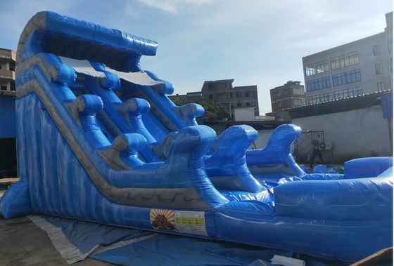 Сортированный PVC красит раздувные водные горки со стандартом бассейна EN14960