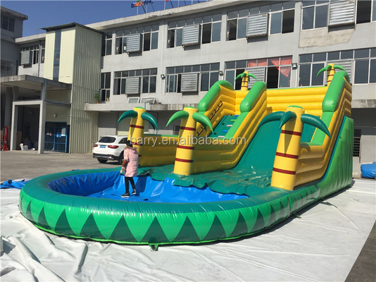 Пламя Waterslide 12X5m кокосовой пальмы раздувное - retardant