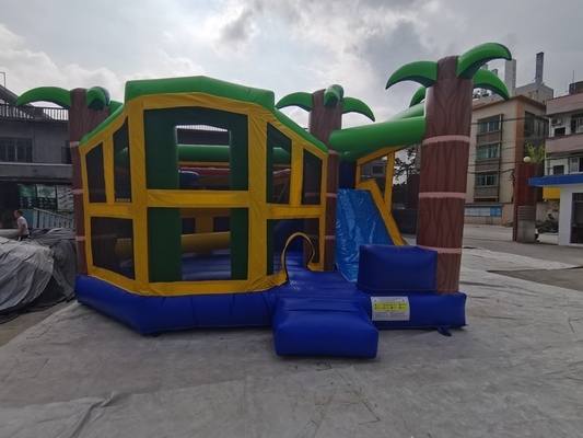 Красочное скольжение замка прыжка PVC Платона раздувное комбинированное